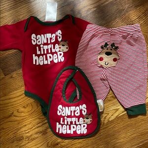 Santa's Little Helper Baby Outfit Set